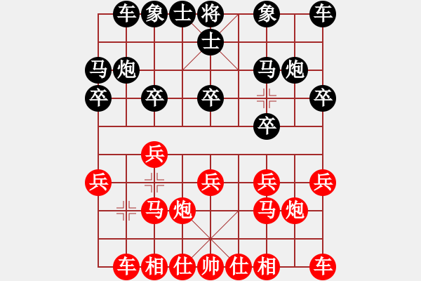 象棋棋谱图片：许志才 先和 杨皓麟 - 步数：10 