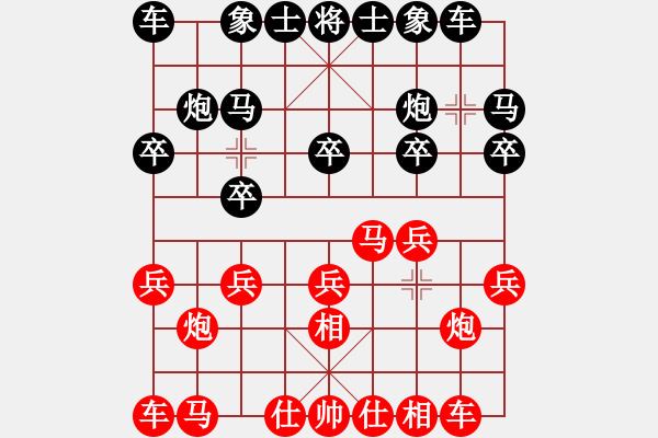 象棋棋譜圖片：第1輪（王軍喜和王德虎） - 步數(shù)：10 