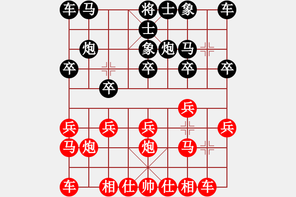 象棋棋譜圖片：葬心紅勝小鵬鵬豬【中炮局】 - 步數(shù)：10 