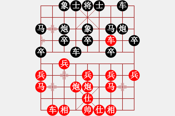 象棋棋譜圖片：分紅比例符合技術(shù)開(kāi) 和 青山綠水 - 步數(shù)：20 