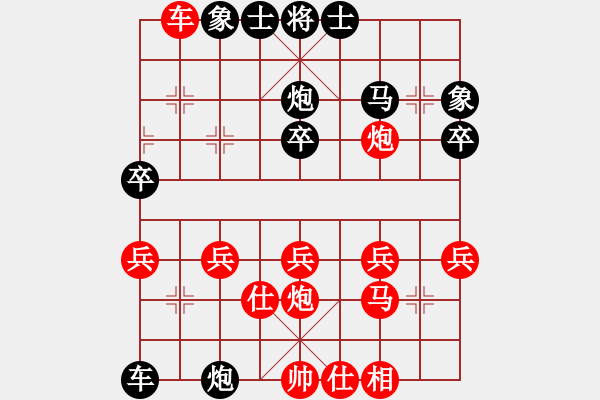 象棋棋譜圖片：白星星先負(fù)高翔 順炮直車對(duì)橫車 - 步數(shù)：30 