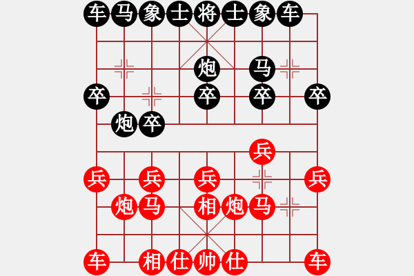 象棋棋譜圖片：崔俊       先和 李少庚     - 步數(shù)：10 