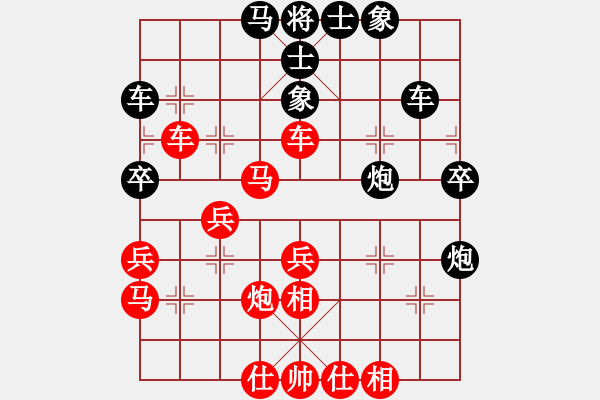 象棋棋譜圖片：初學(xué)者之一(7段)-勝-西海棋王(4段) - 步數(shù)：40 