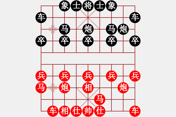 象棋棋譜圖片：窮光蛋[615705239] -VS- 橫才俊儒[292832991] - 步數(shù)：10 