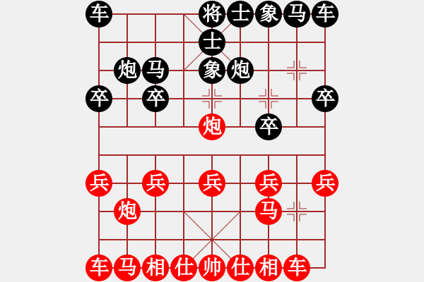 象棋棋譜圖片：1327局 B00- 中炮局-小蟲(chóng)引擎23層(先勝)天天Ai1-3 - 步數(shù)：10 