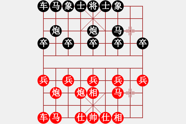 象棋棋譜圖片：沉默[紅] -VS- 祥[黑] - 步數(shù)：10 