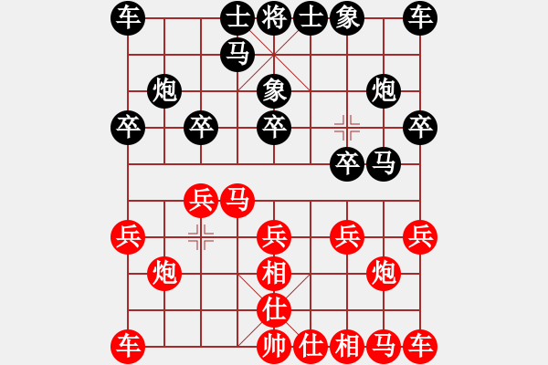 象棋棋譜圖片：負(fù)分太后 魚[紅] -VS- ☆紅蓮騎士☆[黑] - 步數(shù)：10 