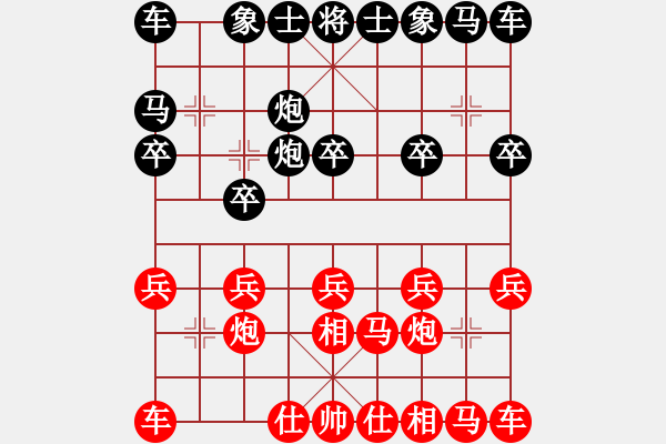 象棋棋譜圖片：紅塵煙雨醉相思[黑] -VS- 金蛇郎君[紅] - 步數(shù)：10 