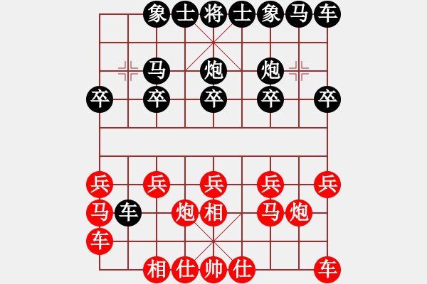 象棋棋譜圖片：chen1538[紅] -VS-★龍口浪子★ [黑] - 步數(shù)：10 