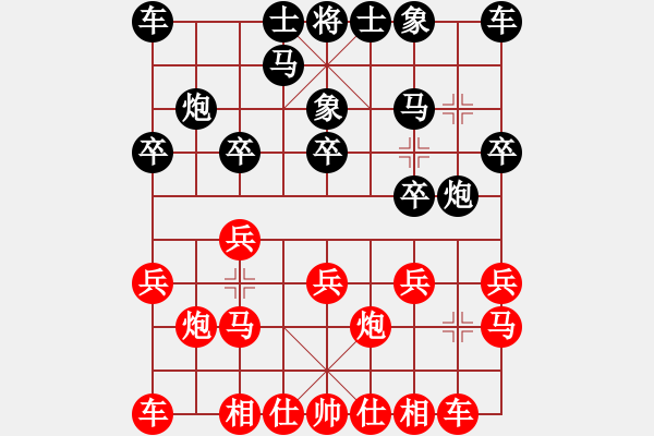 象棋棋譜圖片：行者必達(dá)[紅] -VS- 木子日月[黑] - 步數(shù)：10 