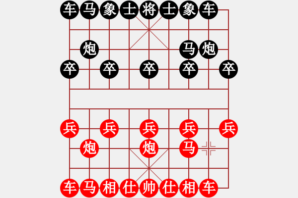象棋棋谱图片：第五局 让傅瑞天单先第一局(吴胜) - 步数：5 