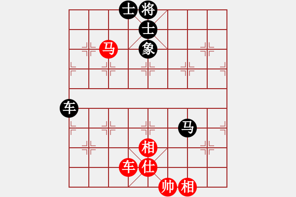 象棋棋譜圖片：順炮直車(chē)應(yīng)橫車(chē)進(jìn)七兵（旋風(fēng)拆棋）和棋 - 步數(shù)：100 