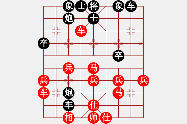 象棋棋譜圖片：未來(lái)棋星(5段)-和-拼命三郎石(9段) - 步數(shù)：40 