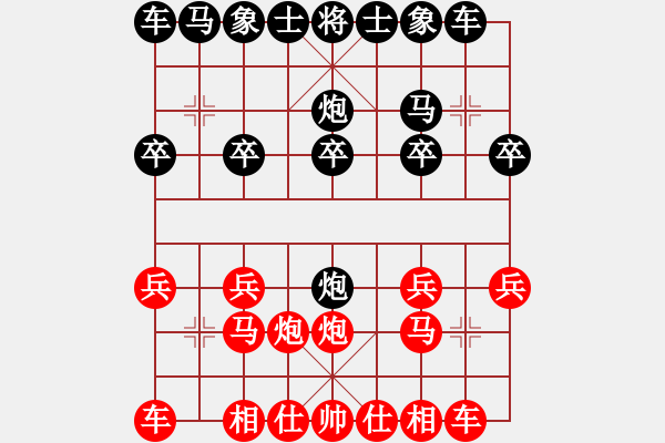 象棋棋谱图片：一束流沙(8级)-和-人龙(3段) - 步数：10 