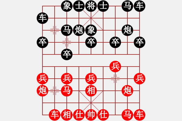 象棋棋譜圖片：胡明       先勝 高懿屏     - 步數(shù)：10 