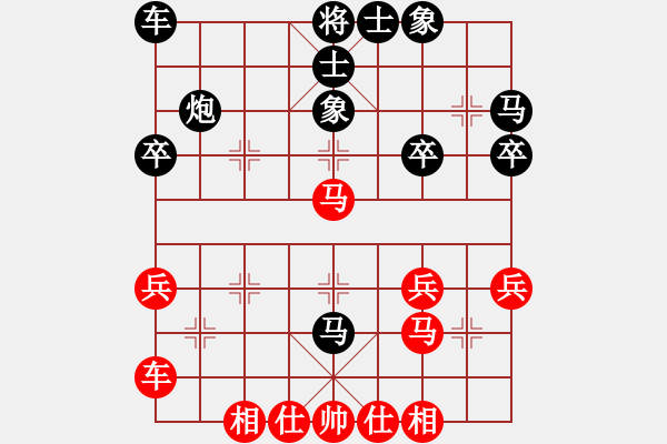 象棋棋譜圖片：南尋(1段)-和-波仔一一(7級(jí)) - 步數(shù)：30 