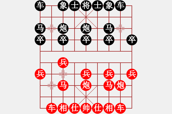 象棋棋譜圖片：266仙人指路轉右中炮對卒底炮 - 步數(shù)：11 