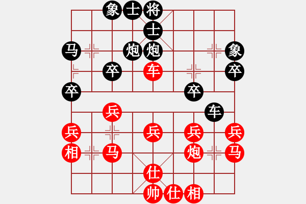 象棋棋譜圖片：初學(xué)者之一(7段)-負(fù)-我愛剝光豬(8段) - 步數(shù)：30 