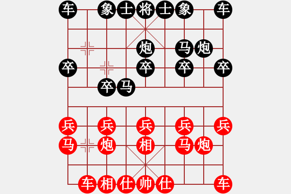 象棋棋譜圖片：玥[黑] -VS- 小小思念雨[紅] - 步數(shù)：10 