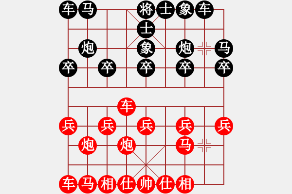 象棋棋譜圖片：沉默[紅] -VS- 四哥[黑] - 步數(shù)：10 