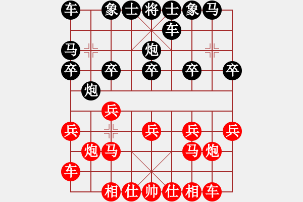 象棋棋譜圖片：因為所以[1245437518] -VS- 丶[1938711350] - 步數(shù)：10 