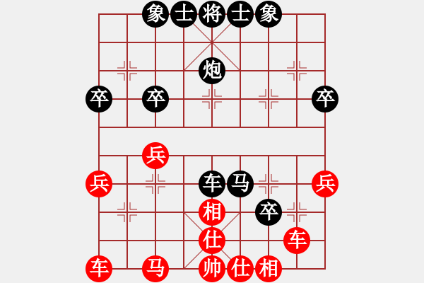 象棋棋譜圖片：奉化王武暢(7級(jí))-負(fù)-大將第一(2段) - 步數(shù)：40 