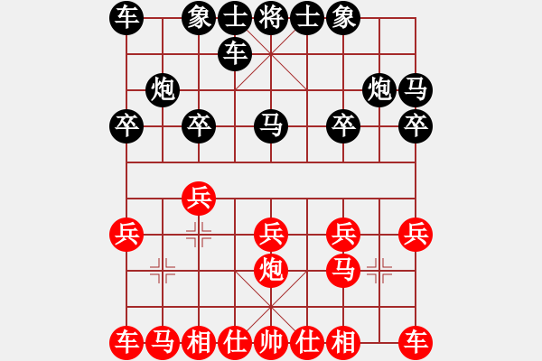 象棋棋譜圖片：晨露[紅] -VS- 浪子陳[黑] - 步數(shù)：10 