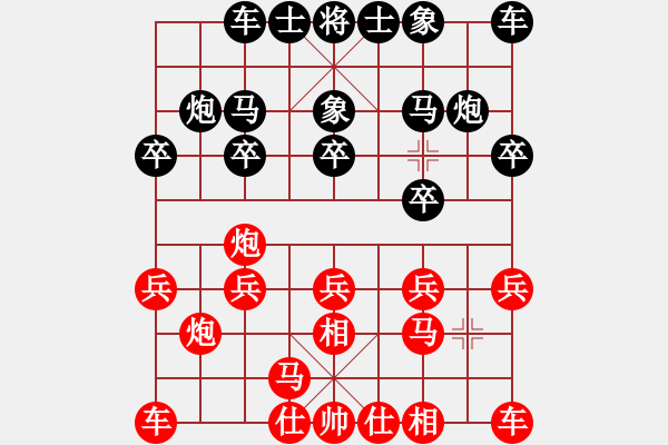 象棋棋谱图片：绿海风(9星)-胜-元始天遵(6星) - 步数：10 