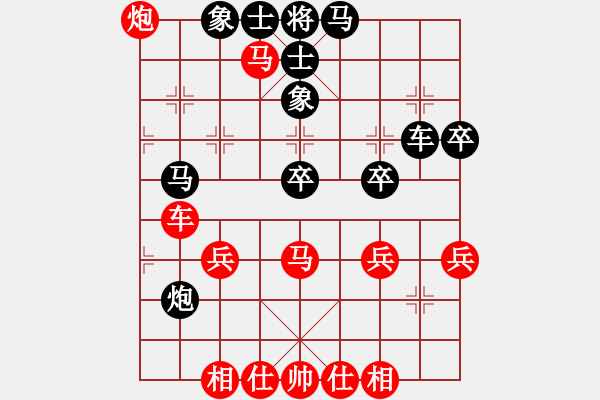 象棋棋譜圖片：順炮直車(chē)對(duì)橫車(chē) 背補(bǔ)士單邊封 - 步數(shù)：43 