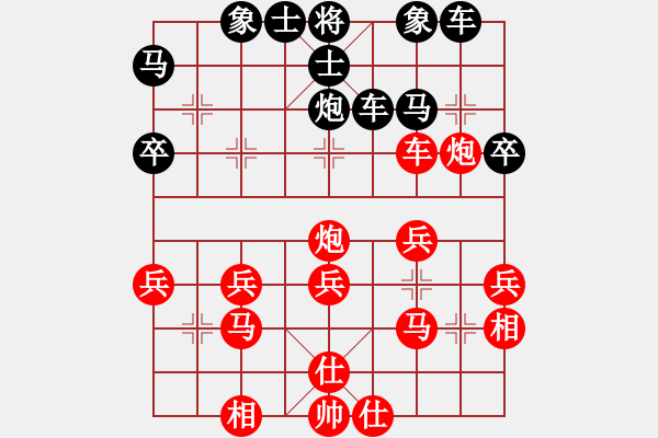 象棋棋譜圖片：笑看一生[2581741854] -VS- 橫才俊儒[292832991]（怎會輸呢） - 步數(shù)：30 