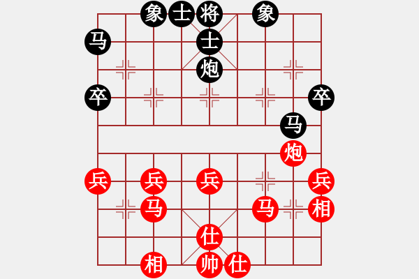 象棋棋譜圖片：笑看一生[2581741854] -VS- 橫才俊儒[292832991]（怎會輸呢） - 步數(shù)：40 