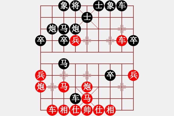 象棋棋譜圖片：血戰(zhàn)岳陽樓(2段)-負(fù)-煙臺(tái)棋圣(6段) - 步數(shù)：30 