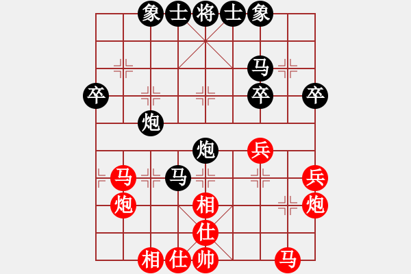 象棋棋谱图片：第1轮 第2场 第3台 湖北省赵金成先胜北京市么毅 - 步数：40 