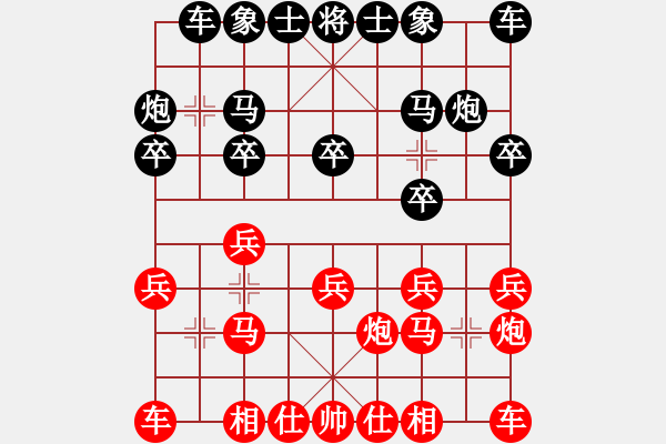 象棋棋譜圖片：大力水手[670180155] - ‰●漂云[783556549] - 2011-05-22 222 - 步數(shù)：10 