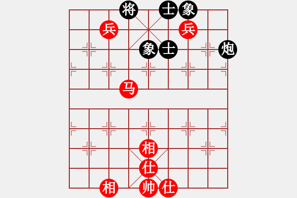 象棋棋譜圖片：馬雙兵對炮士象全 電腦分析 - 步數(shù)：20 