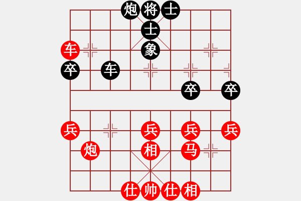 象棋棋譜圖片：葬心紅勝酷貓貓abc【順炮緩開車局】 - 步數(shù)：35 