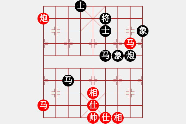 象棋棋譜圖片：第1輪 第3場 第1臺(tái) 山西省張琳先和中國煤礦體育協(xié)會(huì)王蘭芬 - 步數(shù)：80 