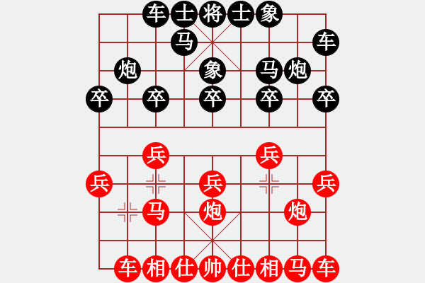 象棋棋谱图片：太原 史晓宏 和 太原 梁辉远 - 步数：10 