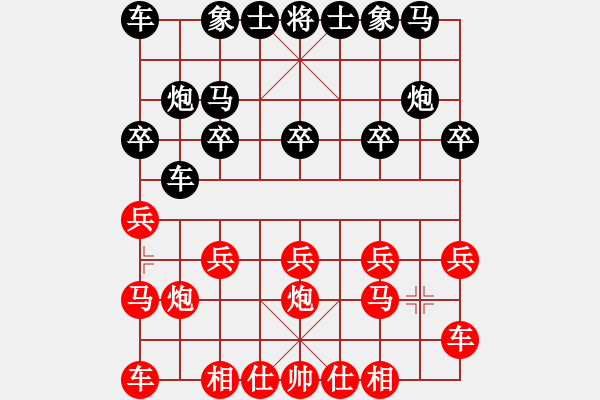 象棋棋譜圖片：橫才俊儒[292832991] -VS- 平常心[477945392] - 步數(shù)：10 