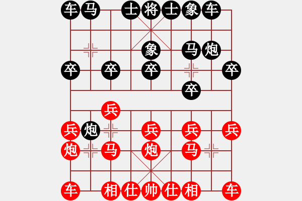 象棋棋谱图片：蒋川 先和 陶汉明 - 步数：10 