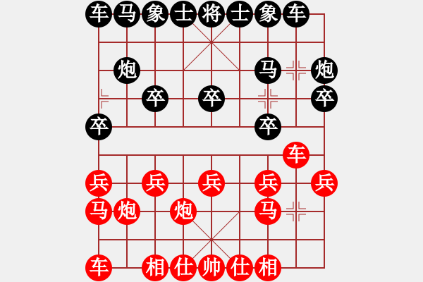 象棋棋譜圖片：師父勝徒弟-進(jìn)7卒對過宮炮-20211229 - 步數(shù)：10 