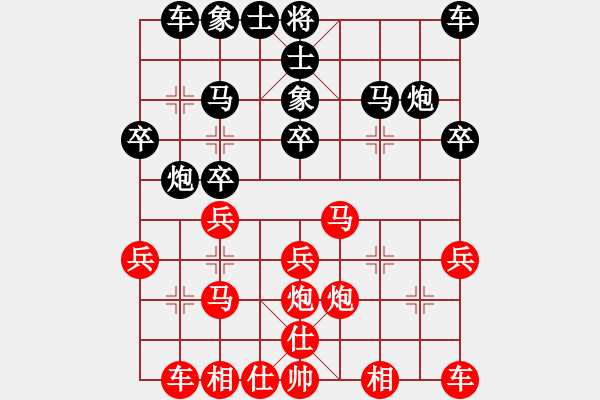 象棋棋譜圖片：分紅比例符合技術(shù)開 勝 Su→Xiao晉 - 步數(shù)：20 