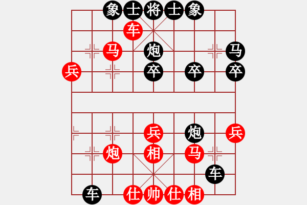 象棋棋譜圖片：破右車未出以前平炮兌車 - 步數(shù)：39 