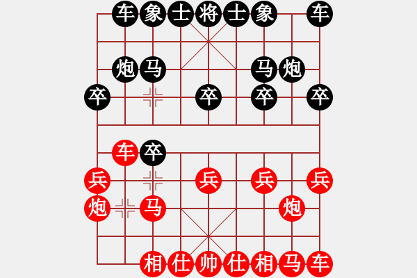 象棋棋谱图片：大果冻也(8段)-和-中炮无敌王(6段) - 步数：10 
