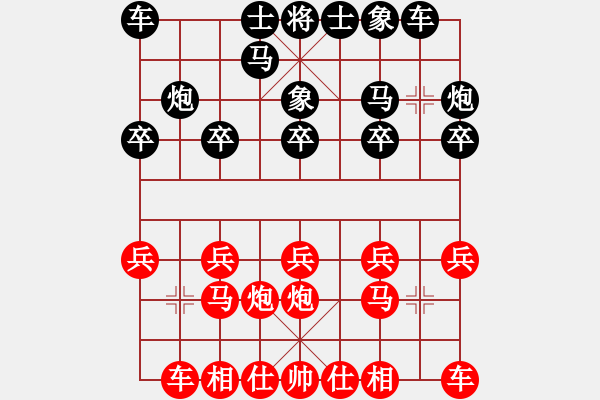 象棋棋譜圖片：丟馬得車的差勝：應(yīng)小強(qiáng)[12308162] -VS- 三臺(tái)怪手[1127175411] - 步數(shù)：10 