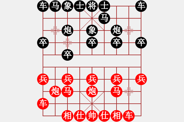 象棋棋譜圖片：預(yù)覽棋盤(pán) - 步數(shù)：10 