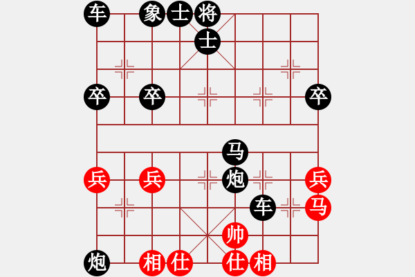 象棋棋譜圖片：歡樂棋旅挑戰(zhàn)賽隱姓埋名業(yè)9-1先負(fù)太守棋狂 - 步數(shù)：40 