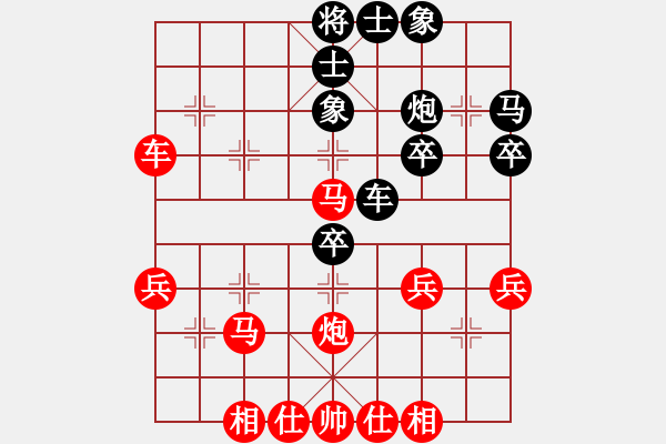 象棋棋譜圖片：唉無語了 -VS- 棋樂無窮 - 步數(shù)：40 