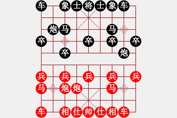 象棋棋譜圖片：第五屆聆聽杯八進四168勝林水川第二盤 - 步數：10 