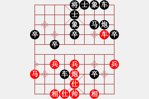 象棋棋譜圖片：肖春堂朋友(9級(jí))-負(fù)-ayxczjlzl(9級(jí)) - 步數(shù)：30 